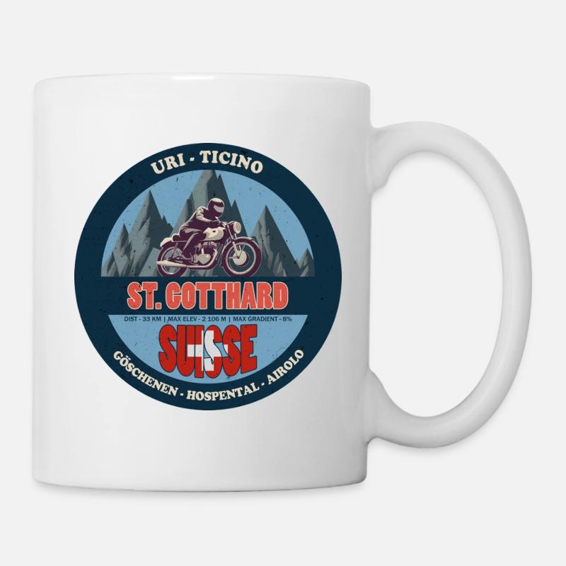 St. Gotthard Pass, Uri, Tessin, Schweiz, Schweiz - Tasse - Weiß