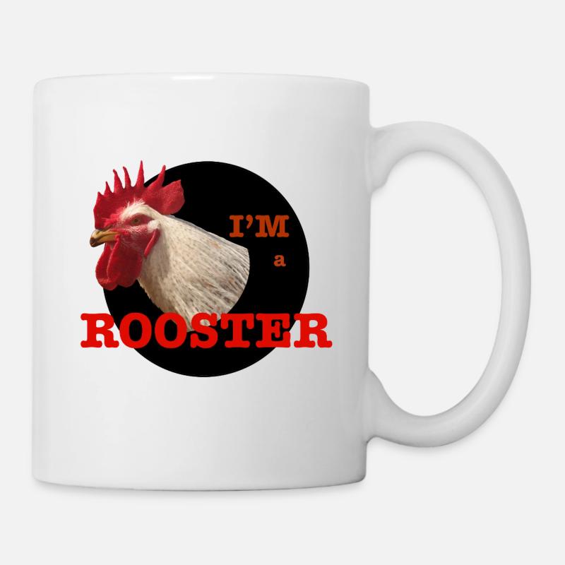 Individuelles Hahn-Design für einzigartigen Stil - Tasse - Weiß
