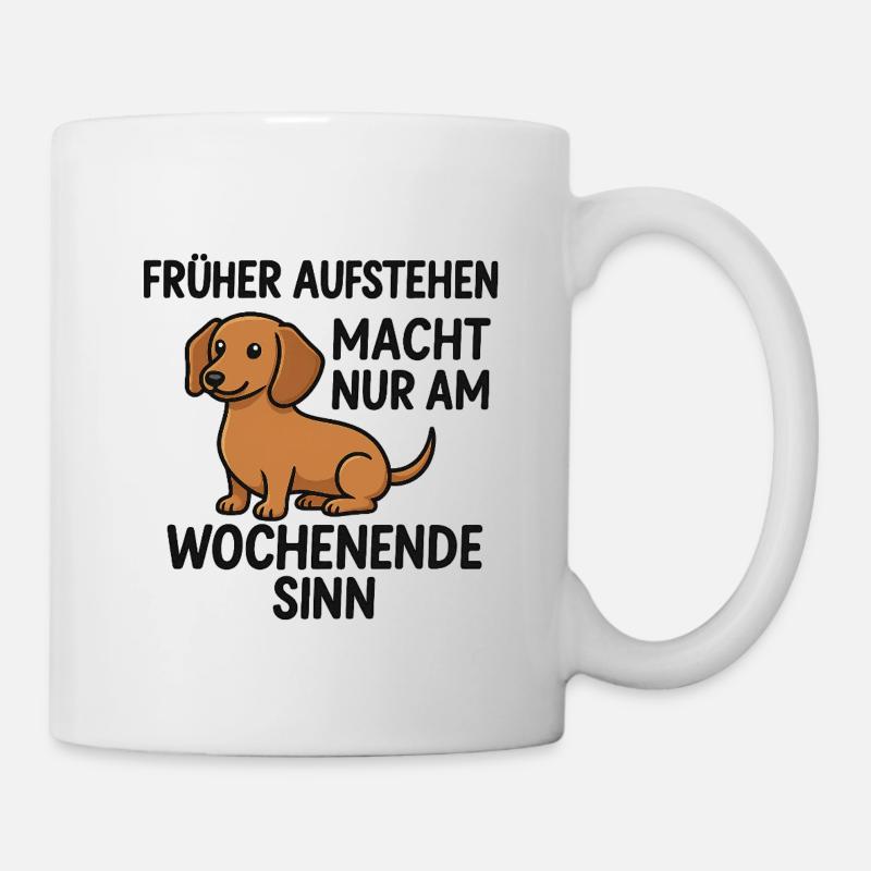 Chien avec dicton Week-end - Mug blanc - blanc