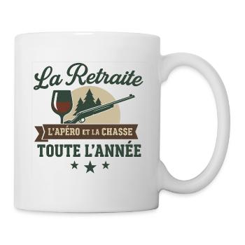 Rückzugsort, Apéro und Jagd das ganze Jahr über - Tasse - Weiß - Rechts