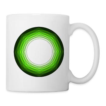 Cercles vert vif - Mug blanc - blanc - Droite