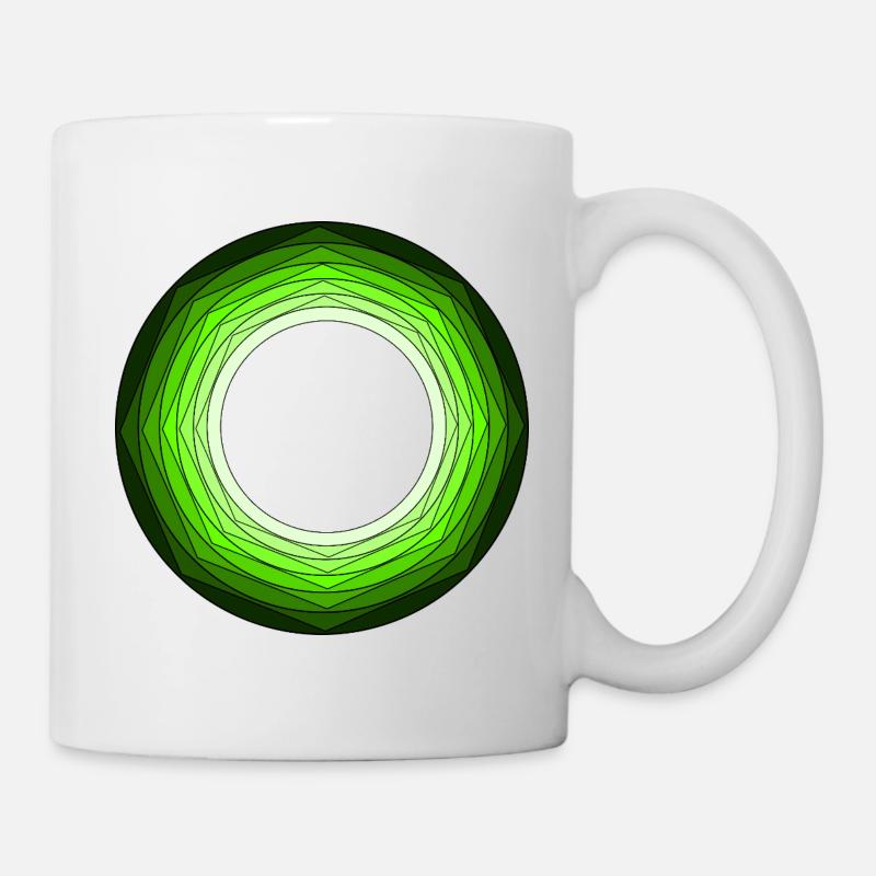 Cercles vert vif - Mug blanc - blanc