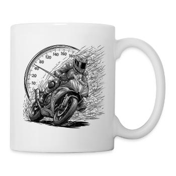 Biker driven by speed - Mug - white - Right