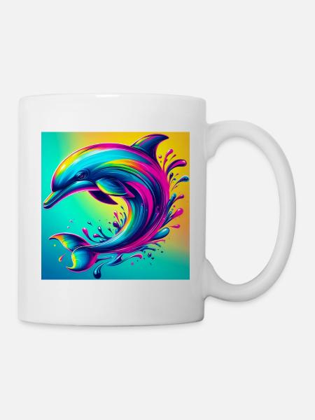 Delfin - Tasse - Weiß