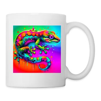 Gecko - Tasse - Weiß - Rechts