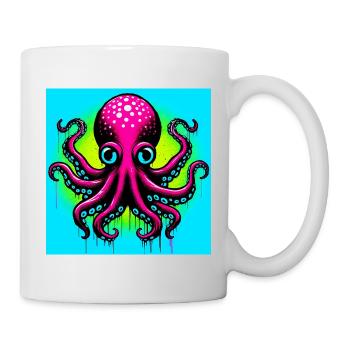 Pieuvre - Mug blanc - blanc - Droite