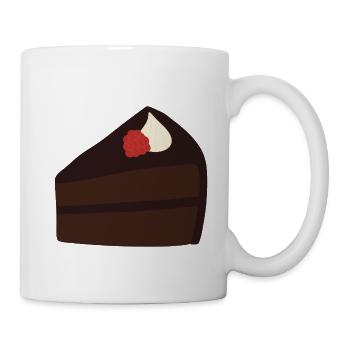 Decadent Raspberry Chocolate Cake Design - Mug - white - Right