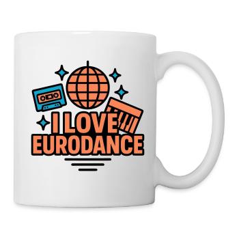 Eurodance Love Neon Design - Tasse - Weiß - Rechts