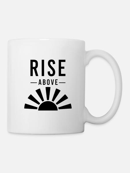 Erheben Sie sich über das inspirierende Sunburst-Design - Tasse - Weiß