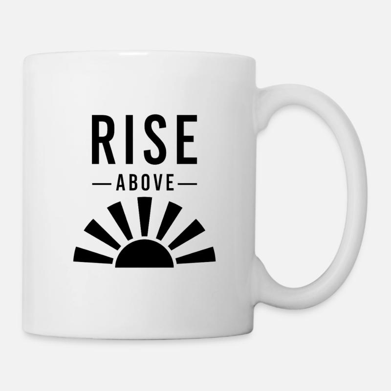 Erheben Sie sich über das inspirierende Sunburst-Design - Tasse - Weiß