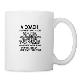 Inspirierendes Thema des Coaches für die persönliche Entwicklung - Tasse - Weiß - Rechts