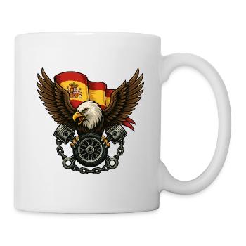 Adler und spanische Flagge in fettem Tattoo - Tasse - Weiß - Rechts