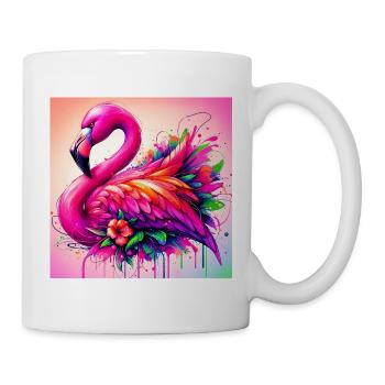 Flamingo - Tasse - Weiß - Rechts