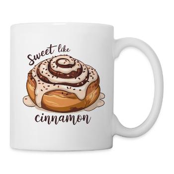 Sweet Like Cinnamon Cute Food Lover Quote - Mug - white - Right