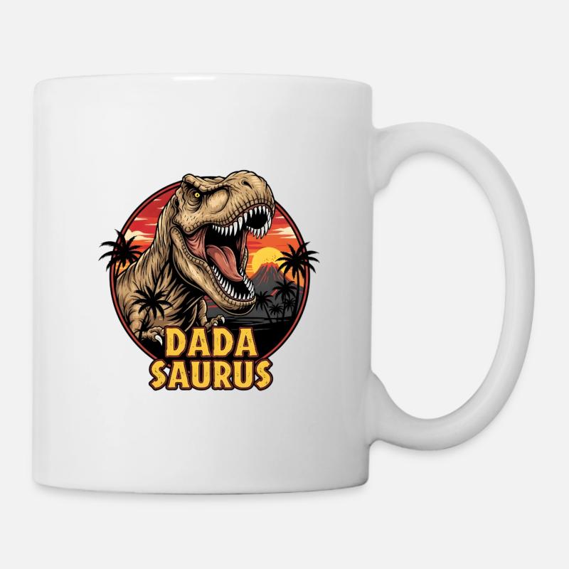 Tyrannosaure Dada Saurus Sunset - Mug blanc - blanc