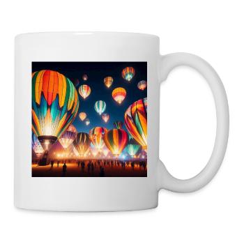 Colorful Night Hot Air Balloons - Mug - white - Right