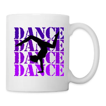 Danse en silhouette - Mug blanc - blanc - Droite
