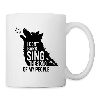 Je n'aboie pas, je chante la chanson de mon peuple Husky - Mug blanc - blanc - Droite