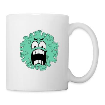 Green Creature – funny cartoon monster - Mug - white - Right