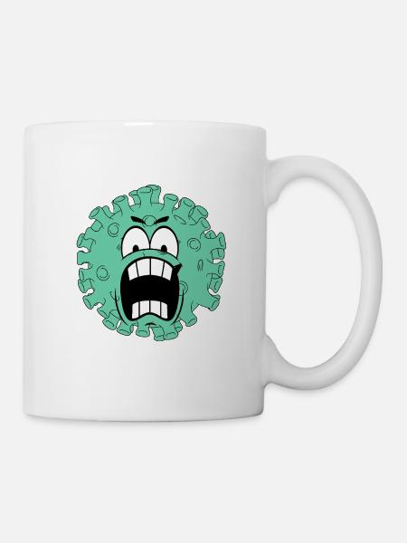 Green Creature – funny cartoon monster - Mug - white