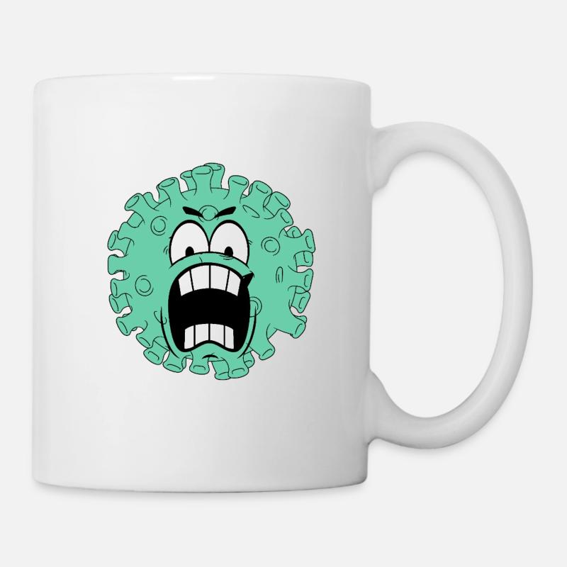 Green Creature – funny cartoon monster - Mug - white