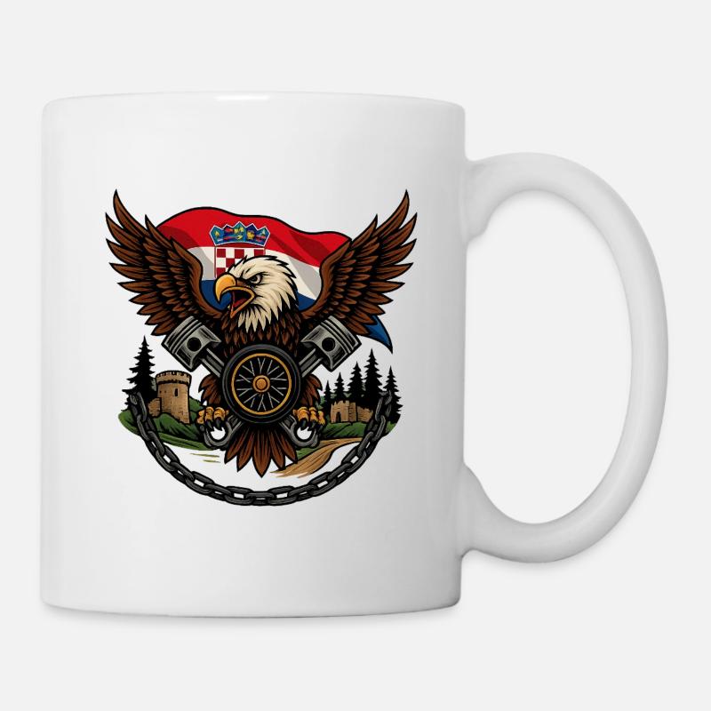 Croatian Imperial Crusader Eagle - Mug - white