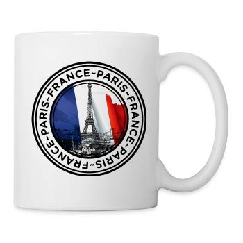 French Flag and Eiffel Tower Illustration - Mug - white - Right