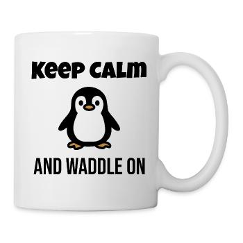 Entzückende Pinguin-Illustration für Bekleidung - Tasse - Weiß - Rechts