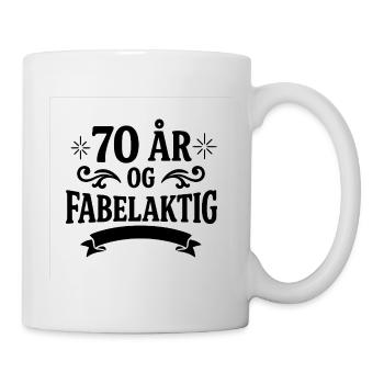 Un design fabuleux pour un anniversaire de 70 ans - Mug blanc - blanc - Droite