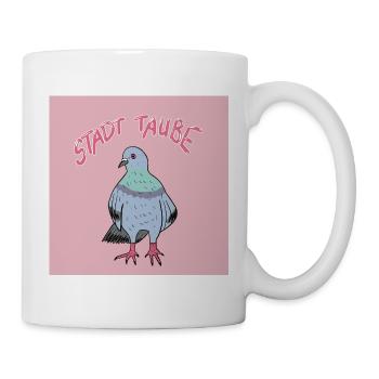 Stadttaube Illustrationsdesign - Tasse - Weiß - Rechts