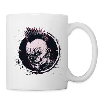 scary mohawk clown  - Tasse - Weiß - Rechts