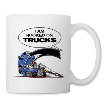 HookedOnTRUCKS-BLEU - Mug blanc - blanc - Droite