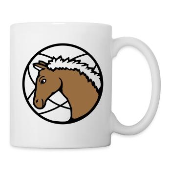 Pferd Süß Pony Fohlen Pferdemädchen Niedlich Comic - Tasse - Weiß - Rechts