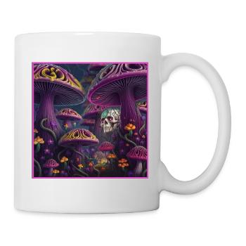 Champignon mystique Crâne Forêt - Mug blanc - blanc - Droite