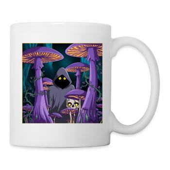 Mystischer Wald mit leuchtenden Wesen - Tasse - Weiß - Rechts