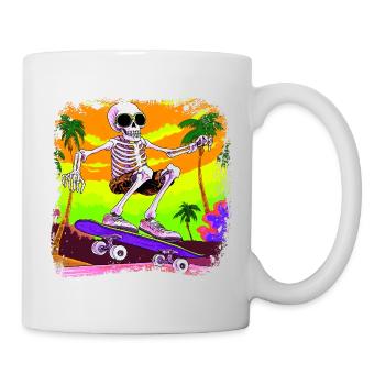 Skeleton Skateboarder - Mug - white - Right