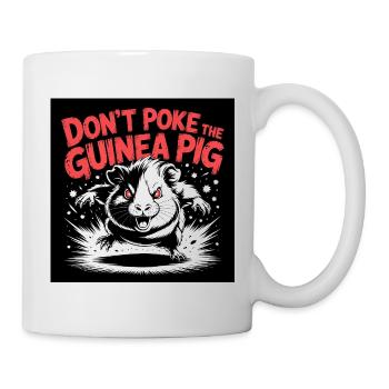 Böses Meerschweinchen mit Biss Spruchdesign - Tasse - Weiß - Rechts