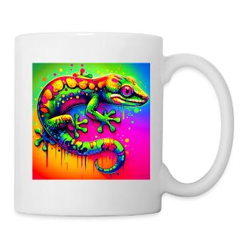 Gecko - Tasse - Weiß - Rechts