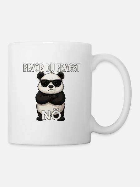 Before you ask: Nope – Funny Panda T-Shirt - Mug - white