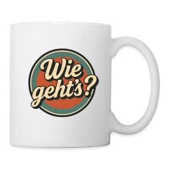 Retro Style Wie geht's - Mug - white - Right