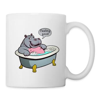 Hippo in the bath - Mug - white - Right