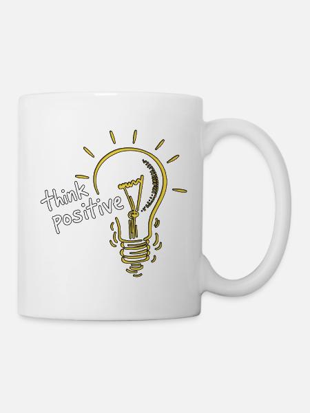 Positiv denken - Tasse - Weiß