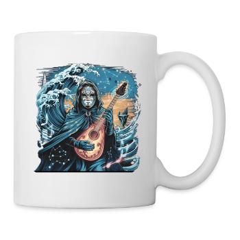 Mystic Ocean Wave with Ghostly Musician - Mug - white - Right