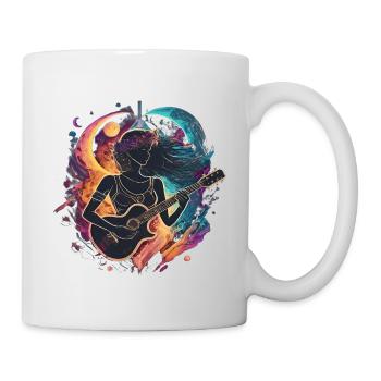 Celestial Guitarist Art Illustration - Mug - white - Right