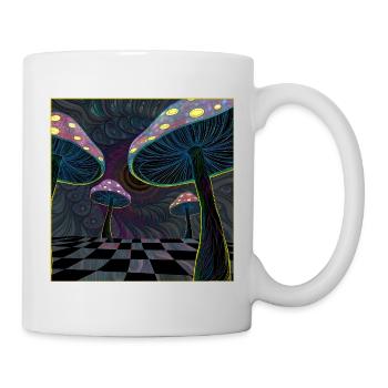 Psychedelic Mushroom Forest Scene - Mug - white - Right