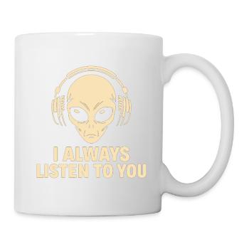 extraterrestre avec des écouteurs - Mug blanc - blanc - Droite