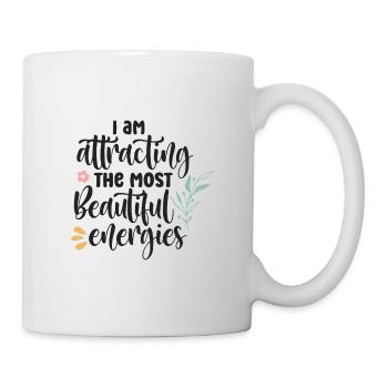 Ich ziehe schöne Energien an - Tasse - Weiß - Rechts