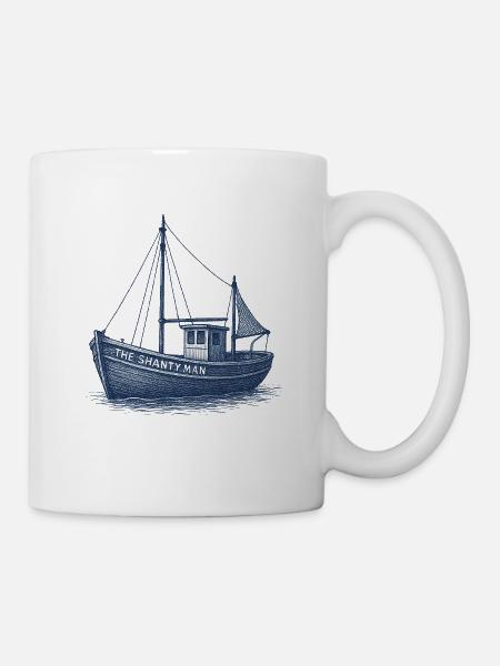 Das Shanty Man Nautical Boat Design - Tasse - Weiß
