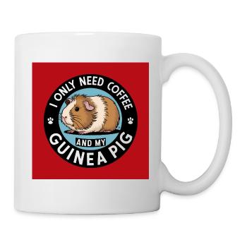 Kuscheliger Guinea Pig Kaffee Spruch - Tasse - Weiß - Rechts