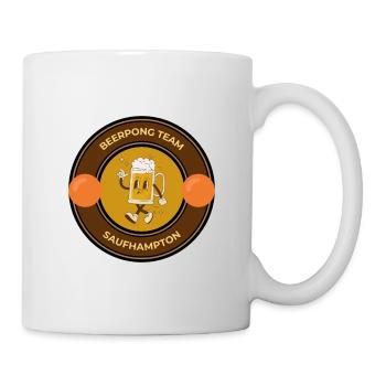 Bierpong Team Saufhampton Logo - Tasse - Weiß - Rechts